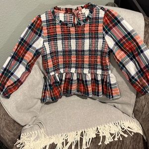 Crewcuts girls size 7 plaid shirt